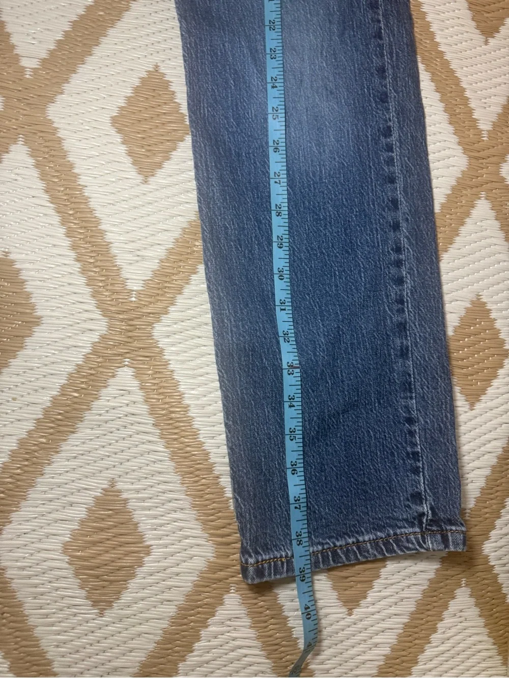 Levi's Men's Straight Jeans - Faded Blue Denim W 32 L 30